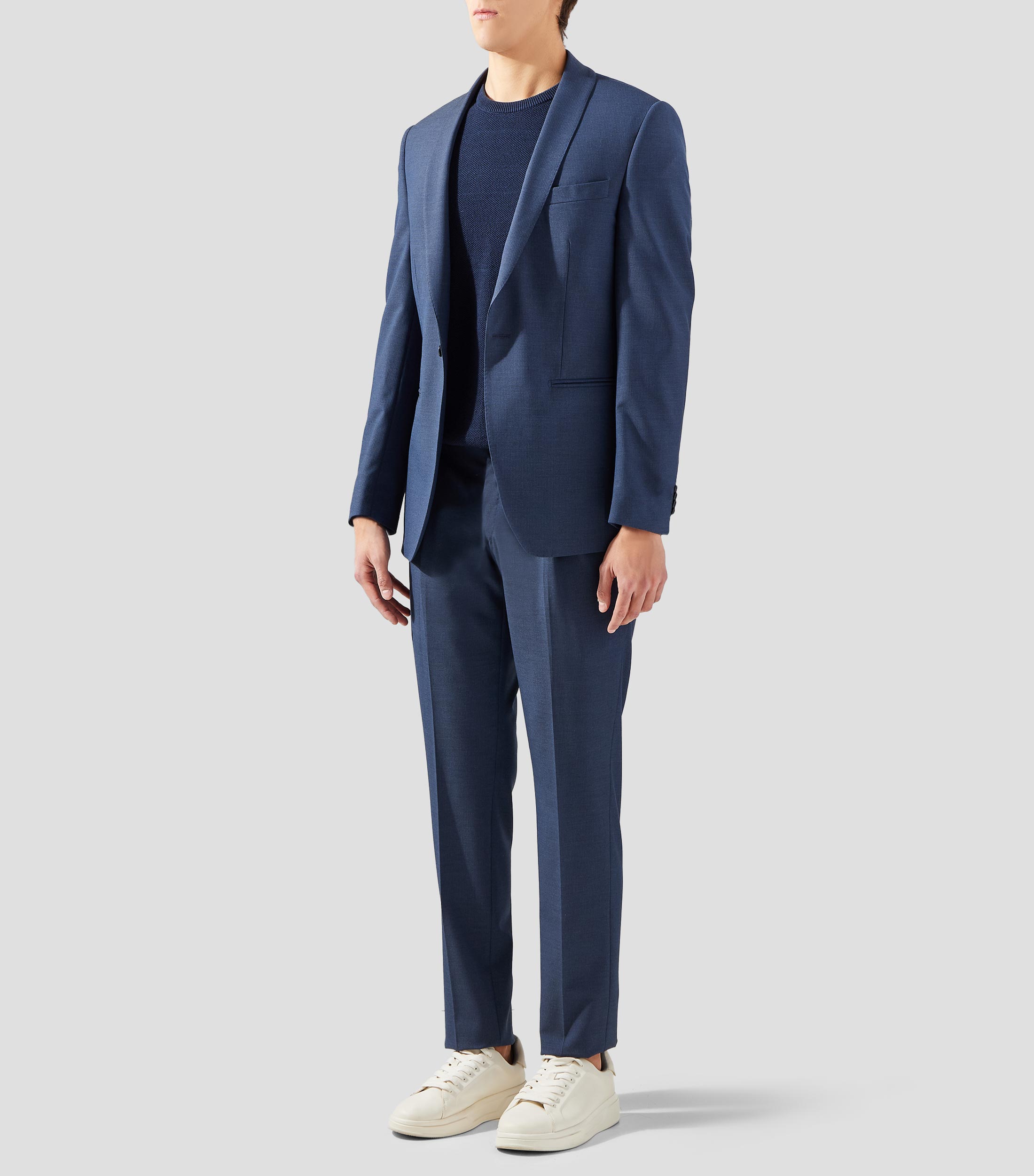 Traje de corte recto liso Hombre